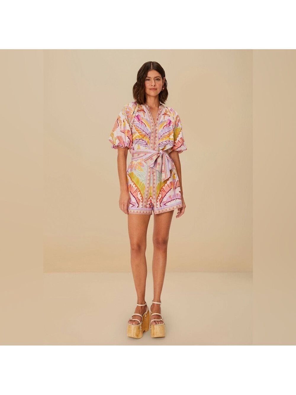 Farm Rio Pearl Jungle Dots Romper - Picture 3 of 8